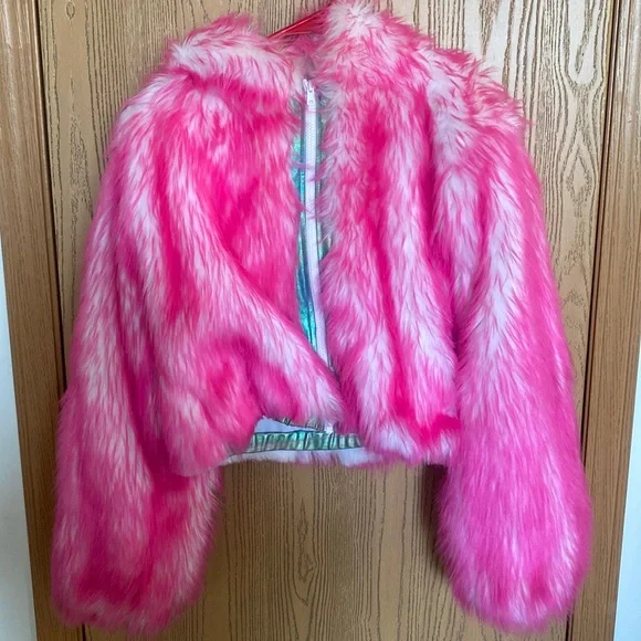 Jackets Coats Festival Lightup Faux Fur Cropped Jacket Poshmark